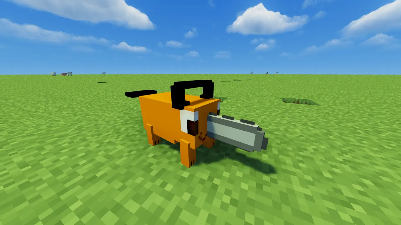 Dankcheesefr's "Pochita as Wolf" edited by SantiCimino — скриншот 2 (Текстуры, Minecraft)