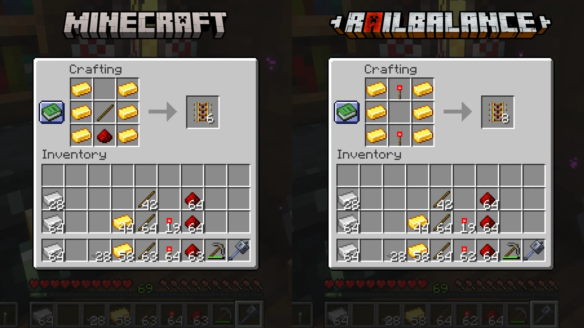 Railbalance, Дата-паки, Minecraft