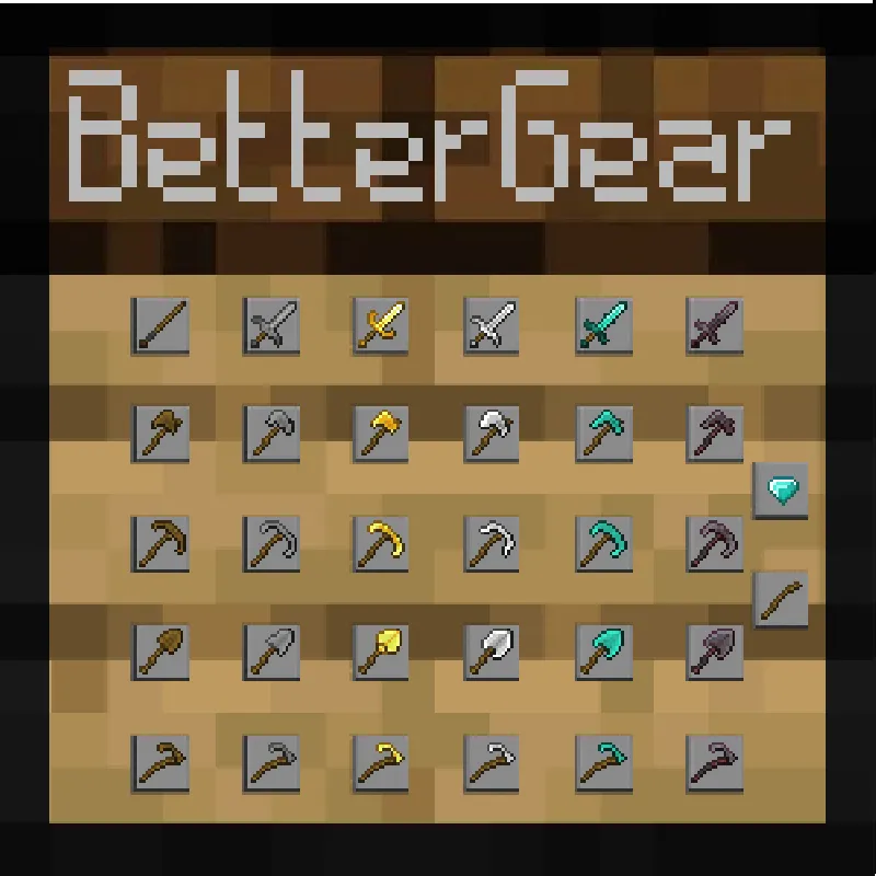 BetterGear [BG] — скриншот 1 (Текстуры, Minecraft)