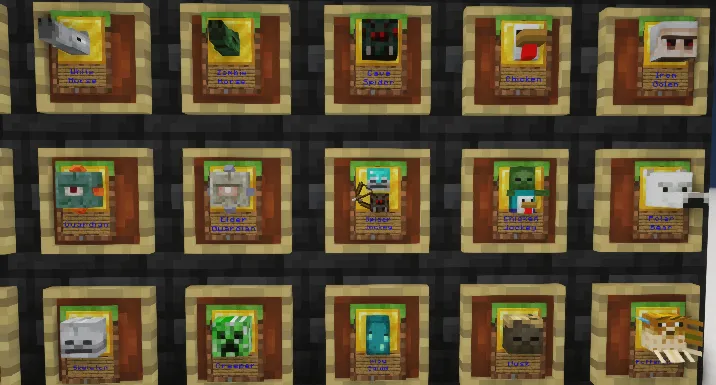 Trading Cards Resource Pack, Текстуры, Minecraft
