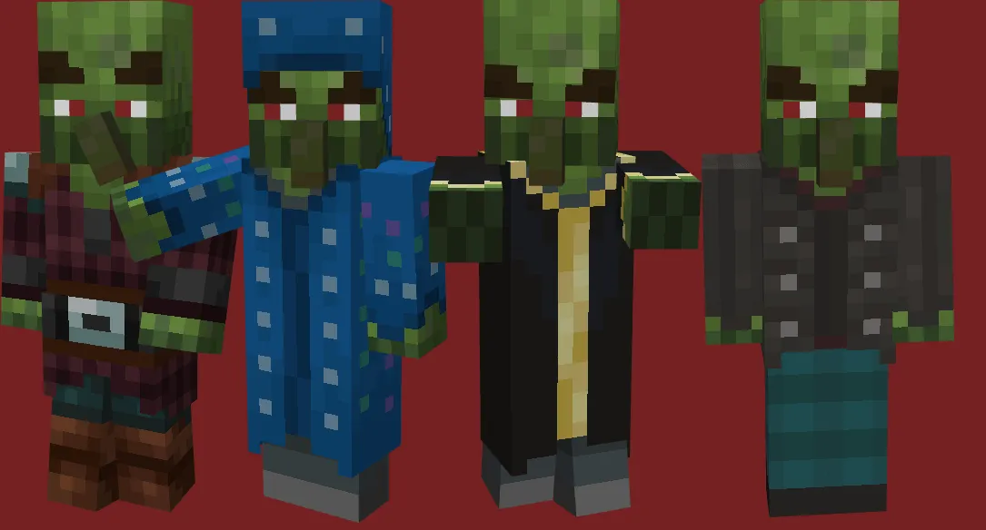 Zombie Illagers +Fresh Animations — скриншот 7 (Текстуры, Minecraft)