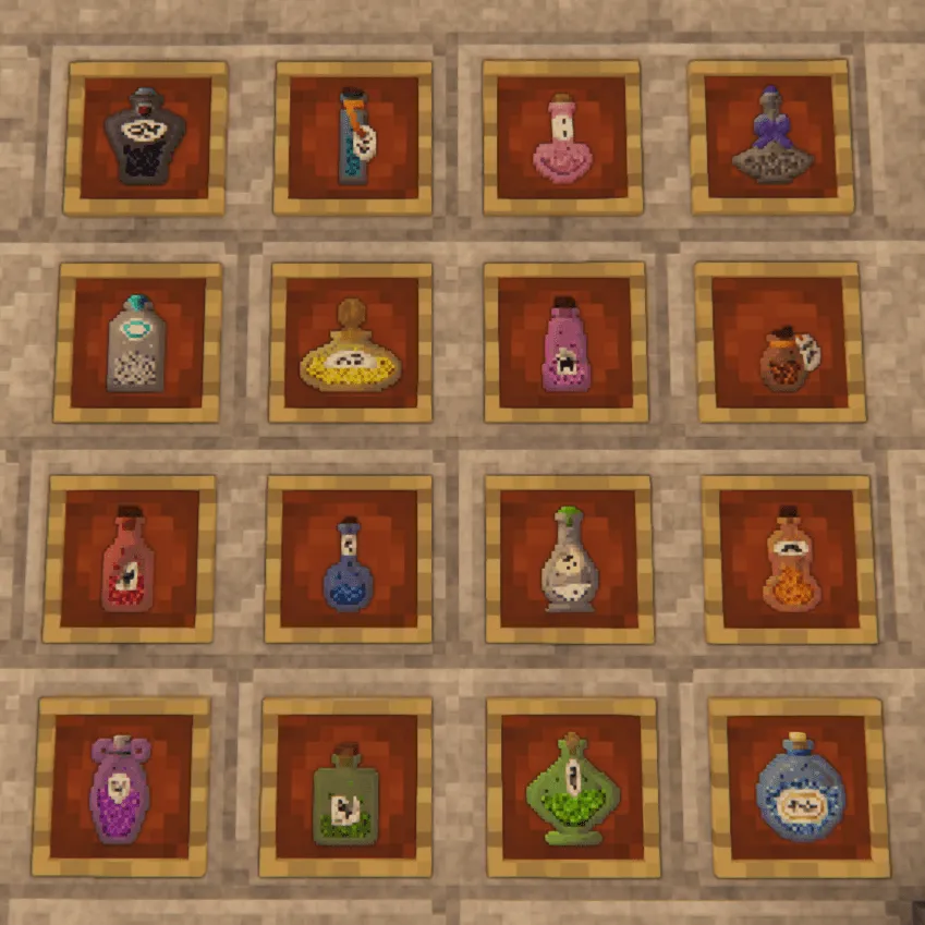 Qwin's Dye Bottles, Текстуры, Minecraft