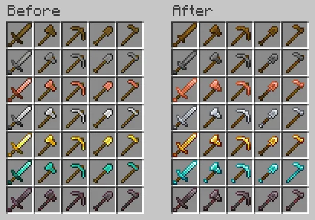 Fancy Gear | Reshaded Equipment — скриншот 2 (Текстуры, Minecraft)