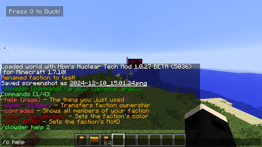 XenoFactions, Моды, Minecraft