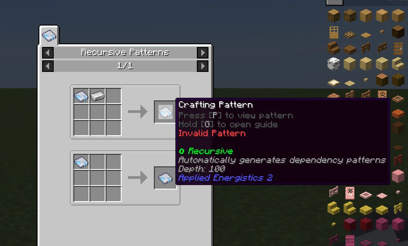 Recursive AE2 Pattern Provider, Моды, Minecraft