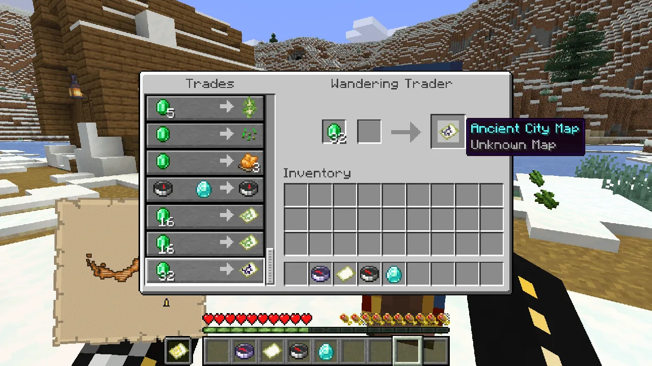 Wandering Trader Maps (Fabric/Forge/NeoForge/Quilt) — скриншот 2 (Моды, Minecraft)