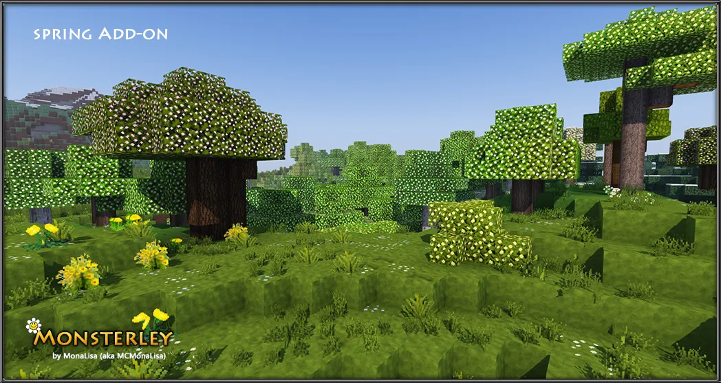 Monsterley Add-on: Spring — скриншот 1 (Текстуры, Minecraft)