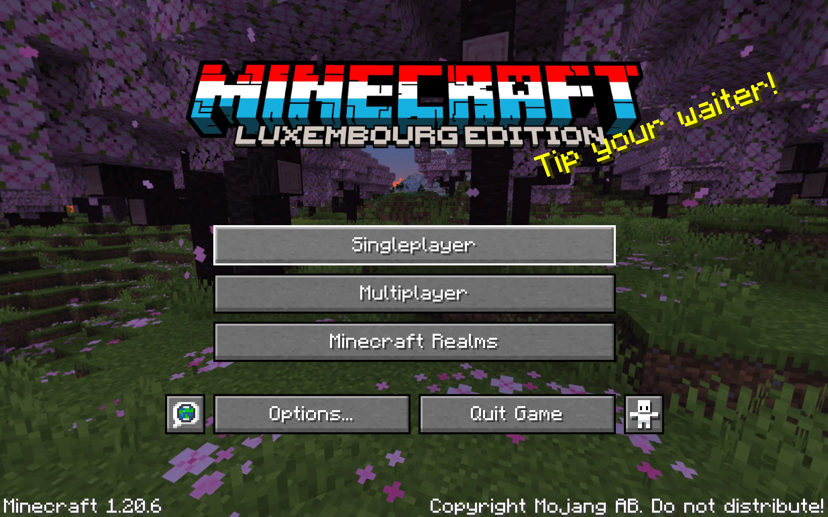 Luxembourg Title Menu - Country Flag Edition — скриншот 1 (Текстуры, Minecraft)