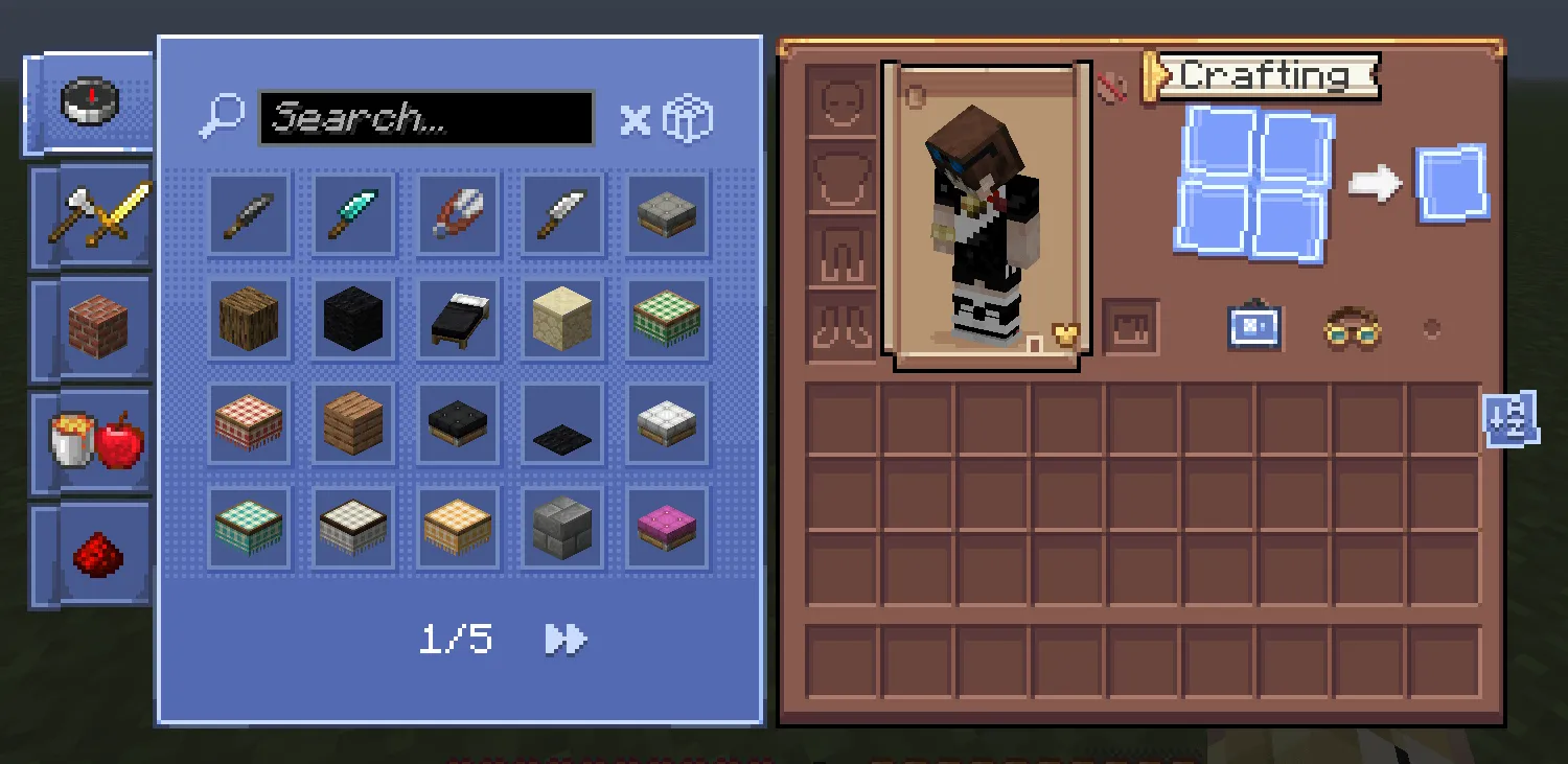 Create Style Interface, Текстуры, Minecraft