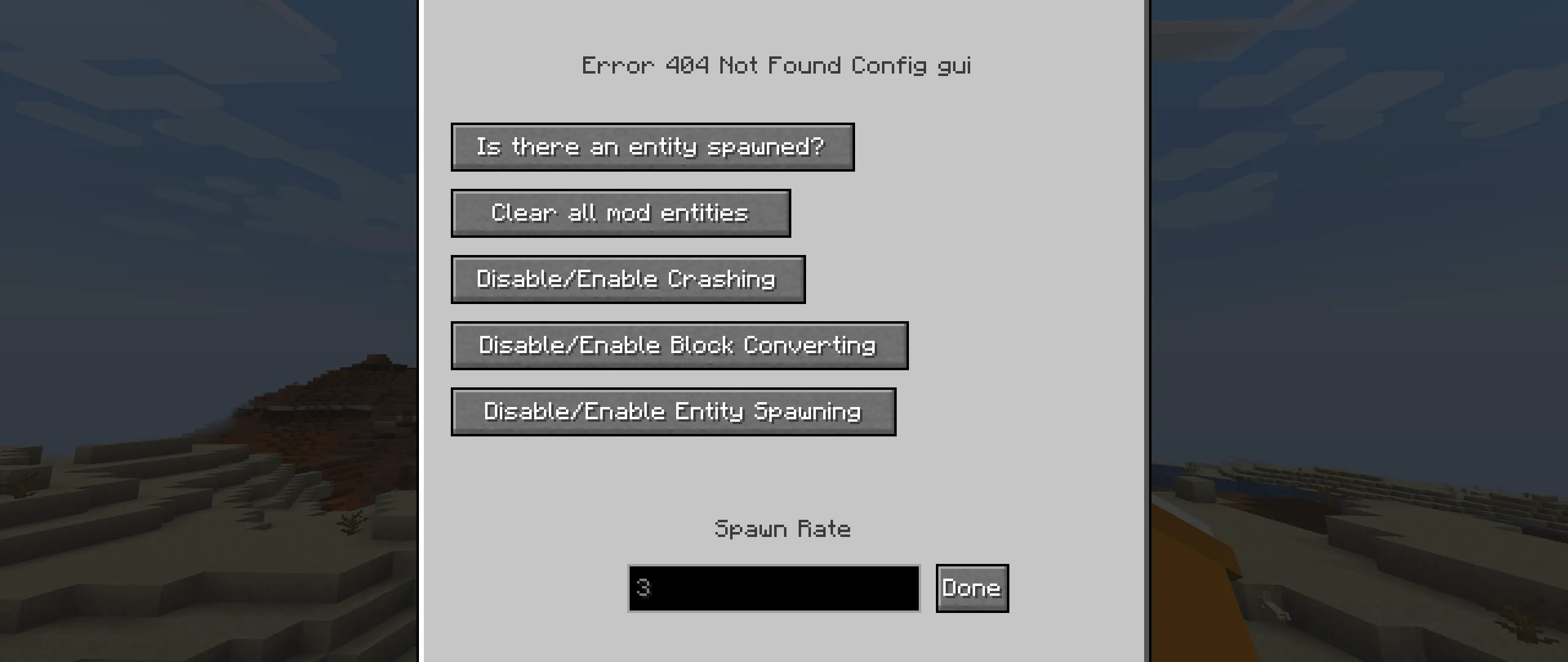 Error 404 Not Found (Horror Entity), Моды, Minecraft