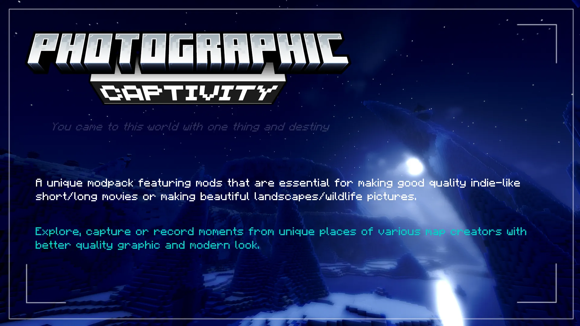 Photographic Captivity — скриншот 1 (Модпаки, Minecraft)