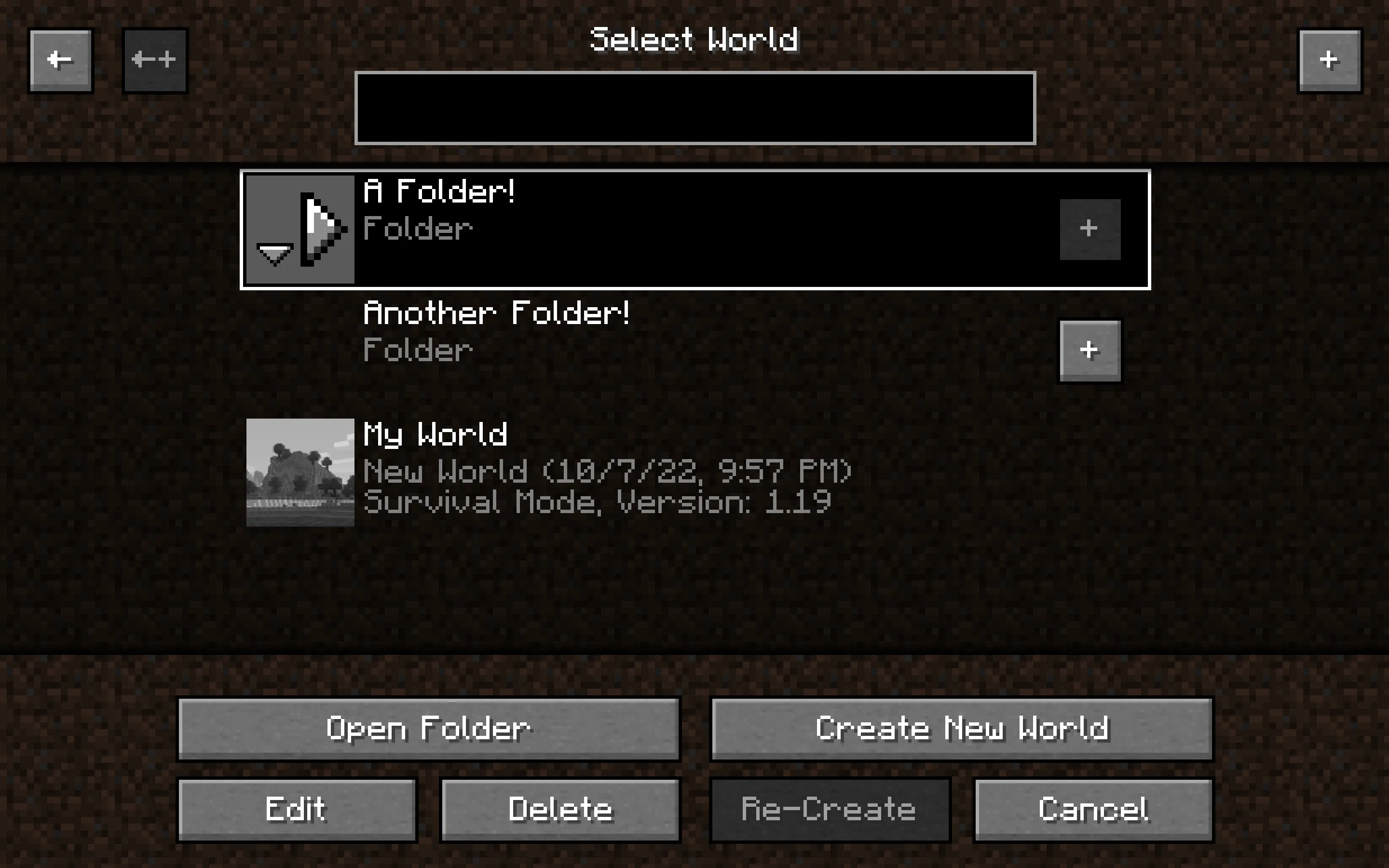 Folders!, Моды, Minecraft