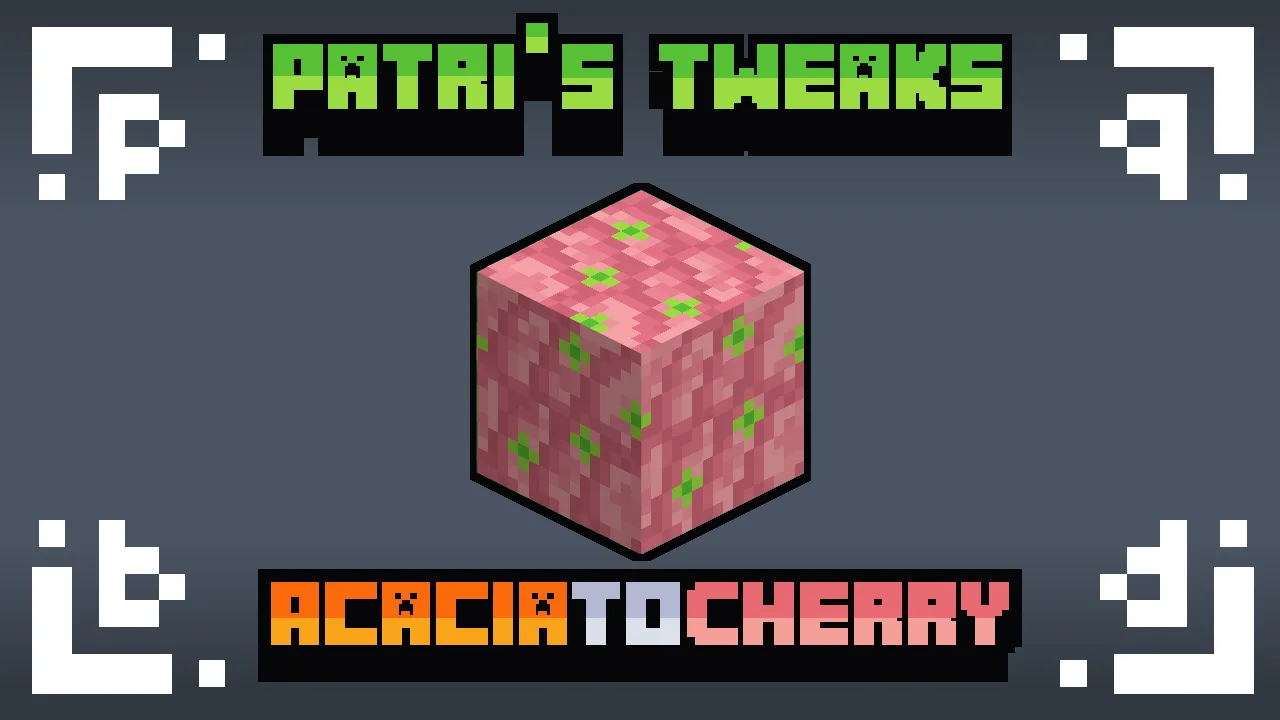 Patri's AcaciaToCherry + Pink GUI! — скриншот 3 (Текстуры, Minecraft)