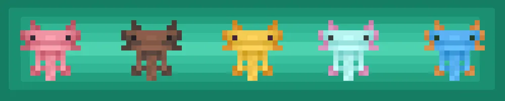 Cute Axolotl Totem, Текстуры, Minecraft