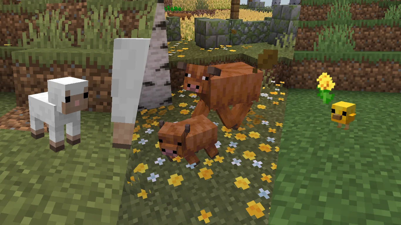 Baby Animals and Rabbit model backport, Текстуры, Minecraft