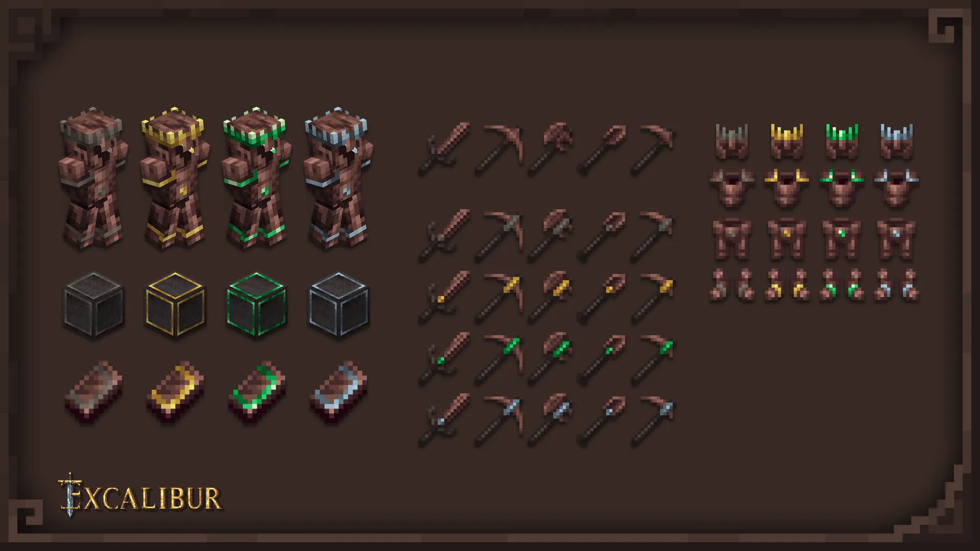 Excalibur | Advanced Netherite Support — скриншот 1 (Текстуры, Minecraft)