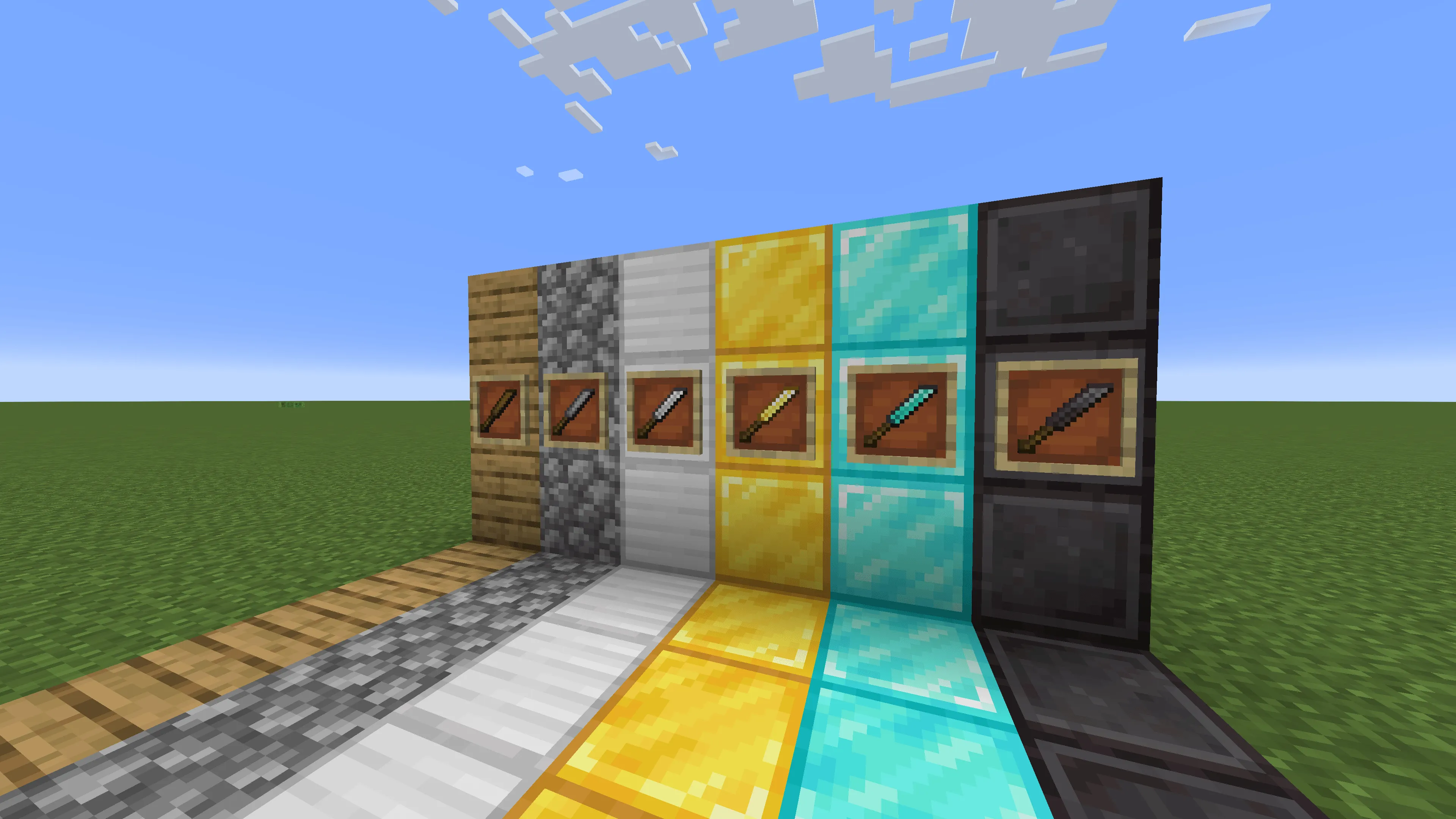 Crafting Table Swords — скриншот 2 (Текстуры, Minecraft)
