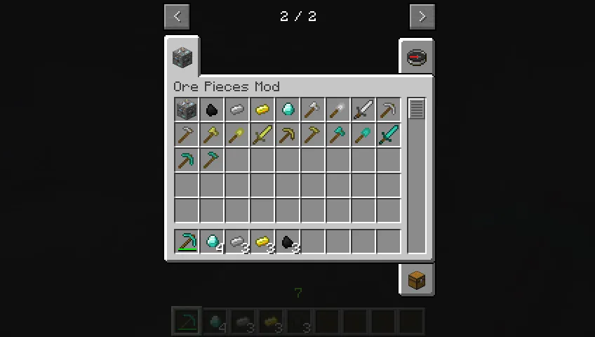 Ore Pieces Mod , Моды, Minecraft