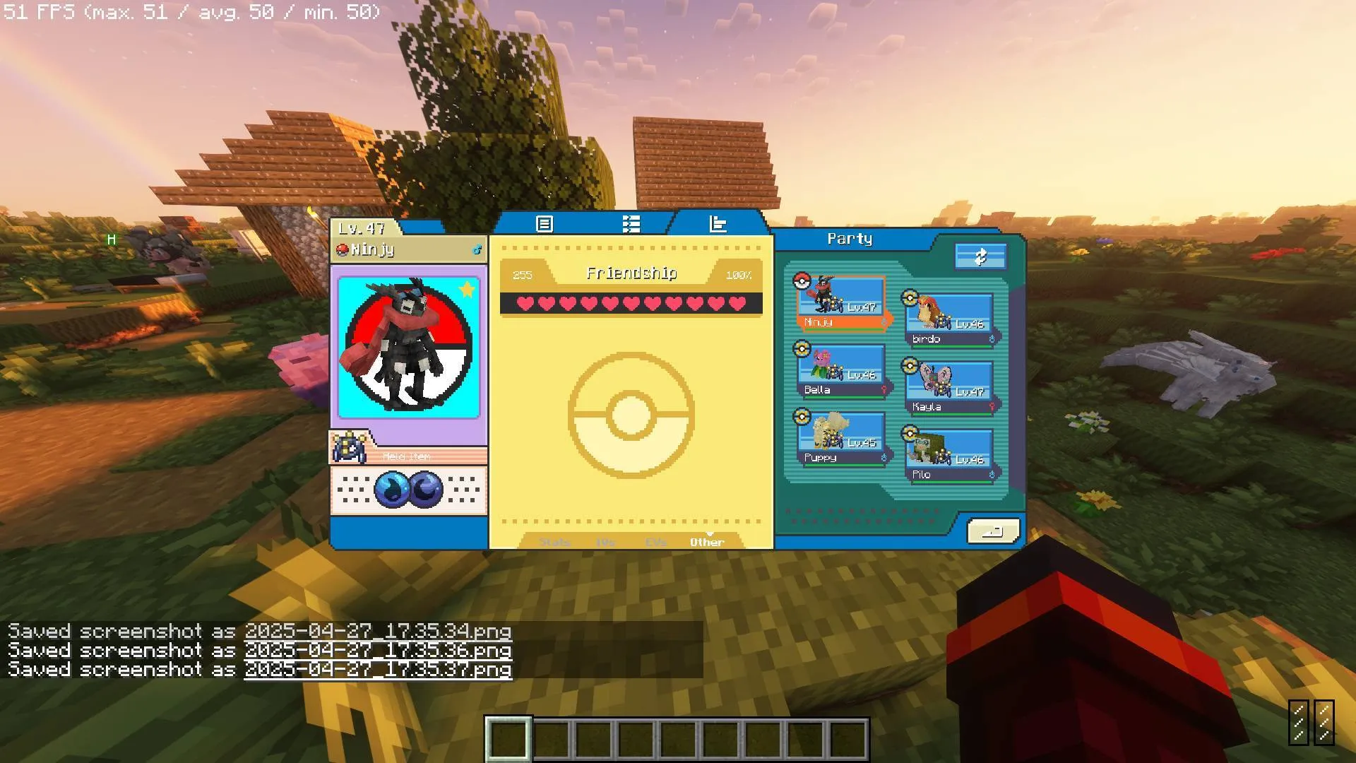 Pokemon Fire Red and Leaf Green interface for cobblemon., Текстуры, Minecraft