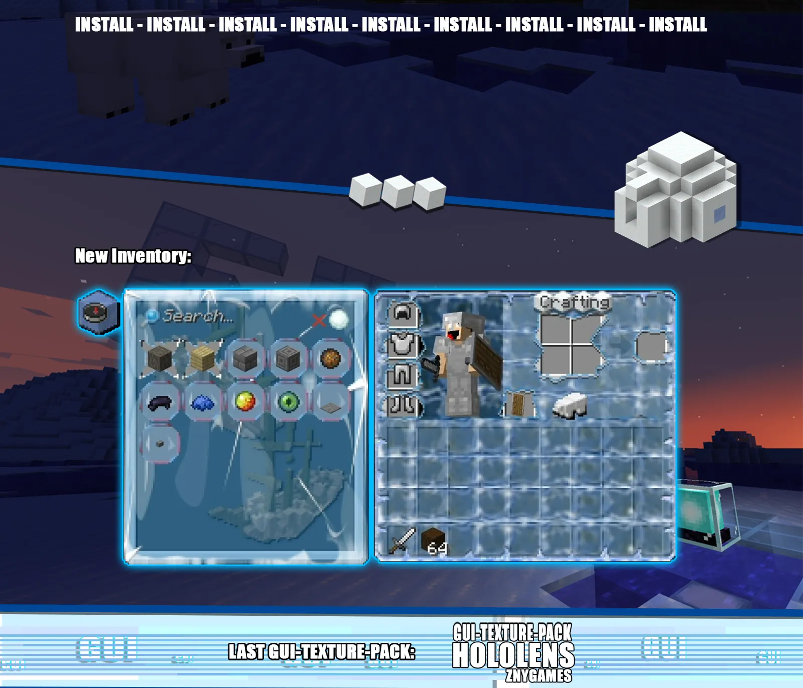 FROZEN, Текстуры, Minecraft