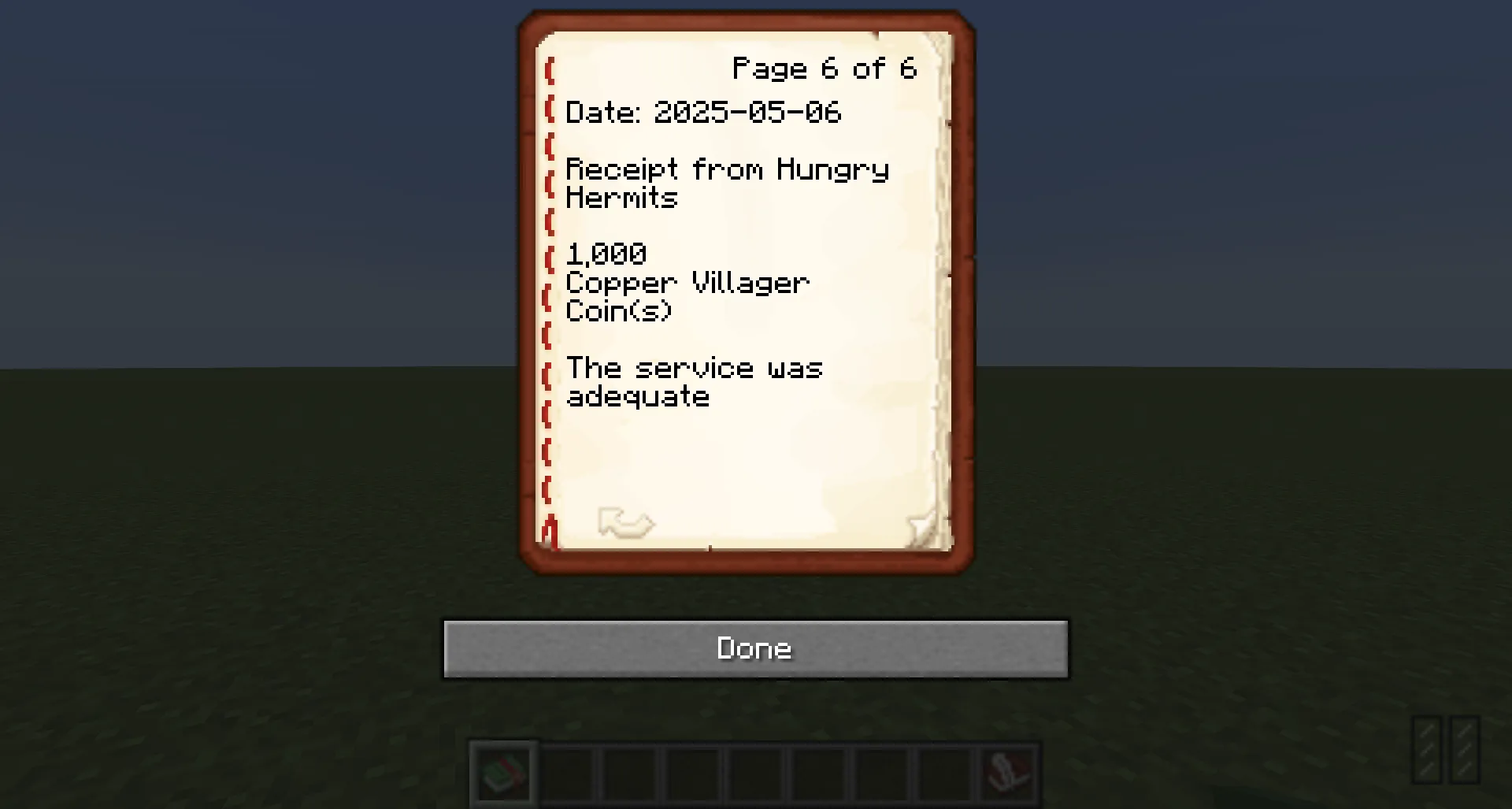 Bookkeeping for Villager Coin (Receipts & Ledgers) — скриншот 3 (Моды, Minecraft)