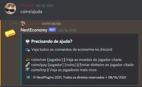 NextEconomy - The Best economy Plugin — скриншот 1 (Плагины, Minecraft)