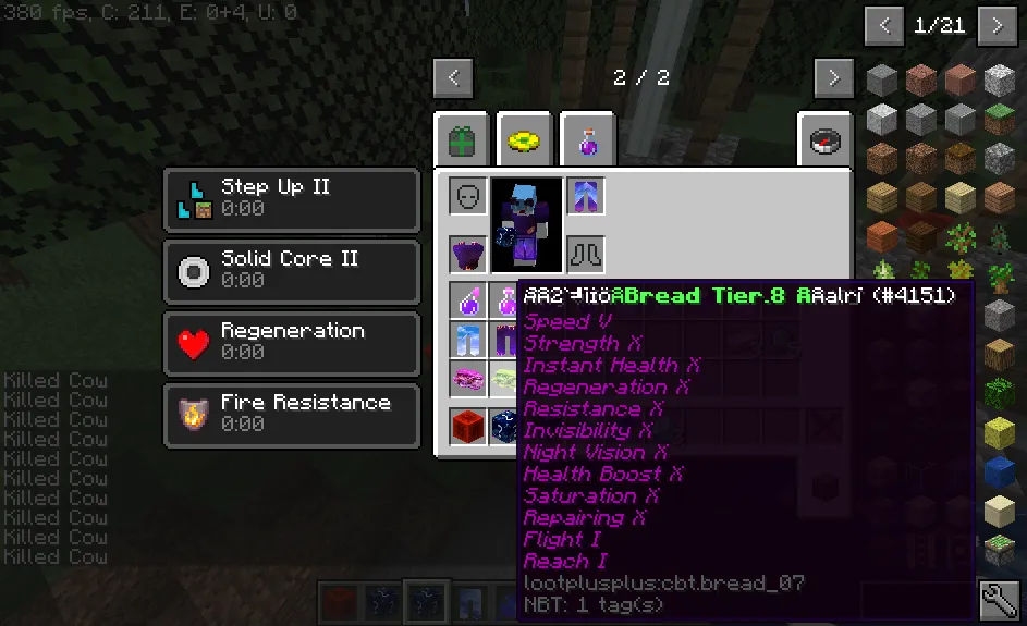 Combat Lucky Block!, Кастомизации, Minecraft