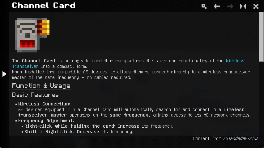 ExtendedAE-Plus, Моды, Minecraft