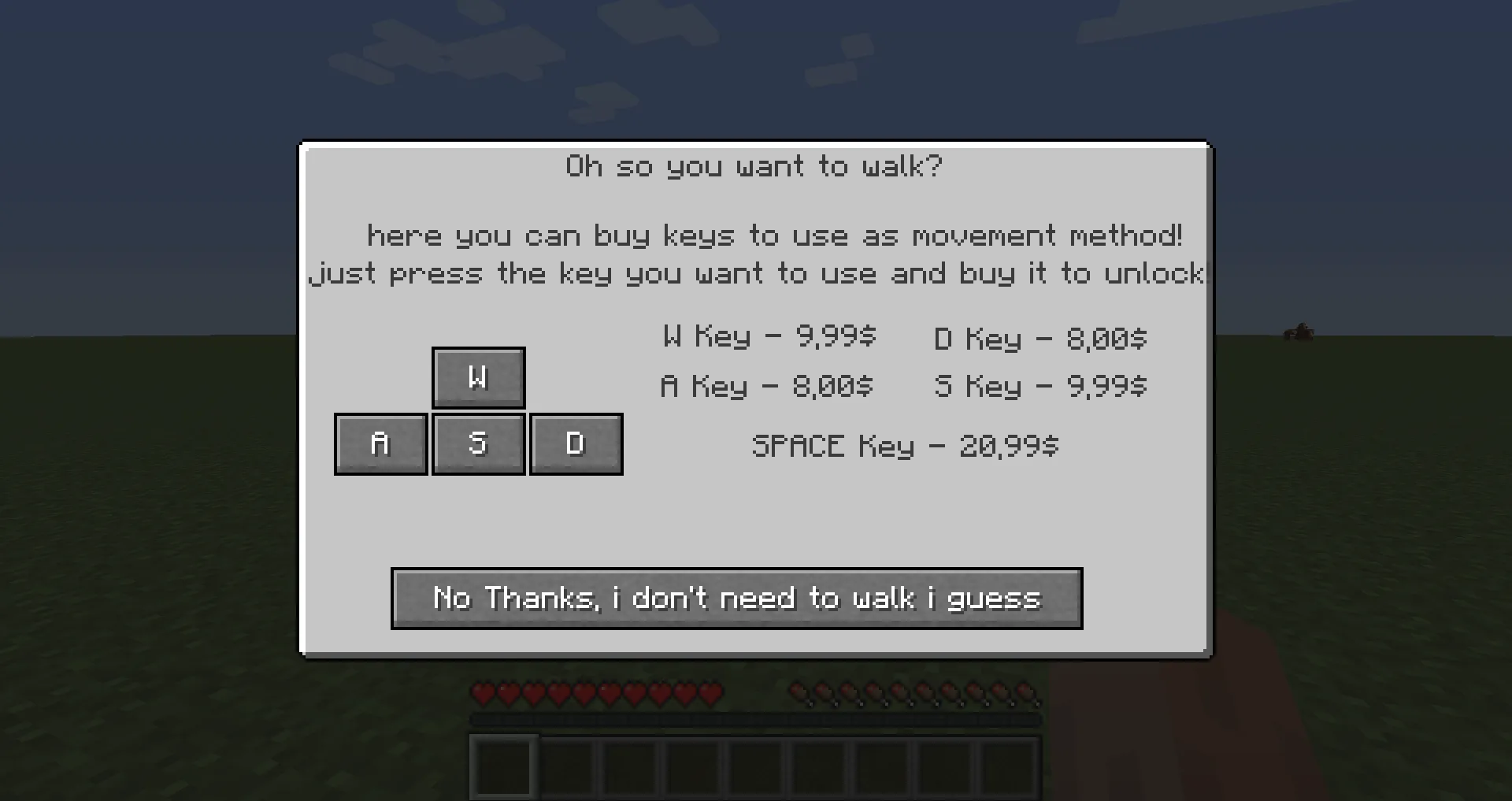 pay2play, Моды, Minecraft