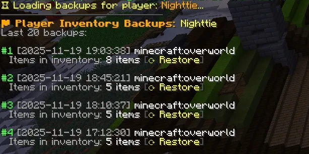 NightCore - Inspect Blocks/Entities/Chunks/Players — скриншот 1 (Моды, Minecraft)