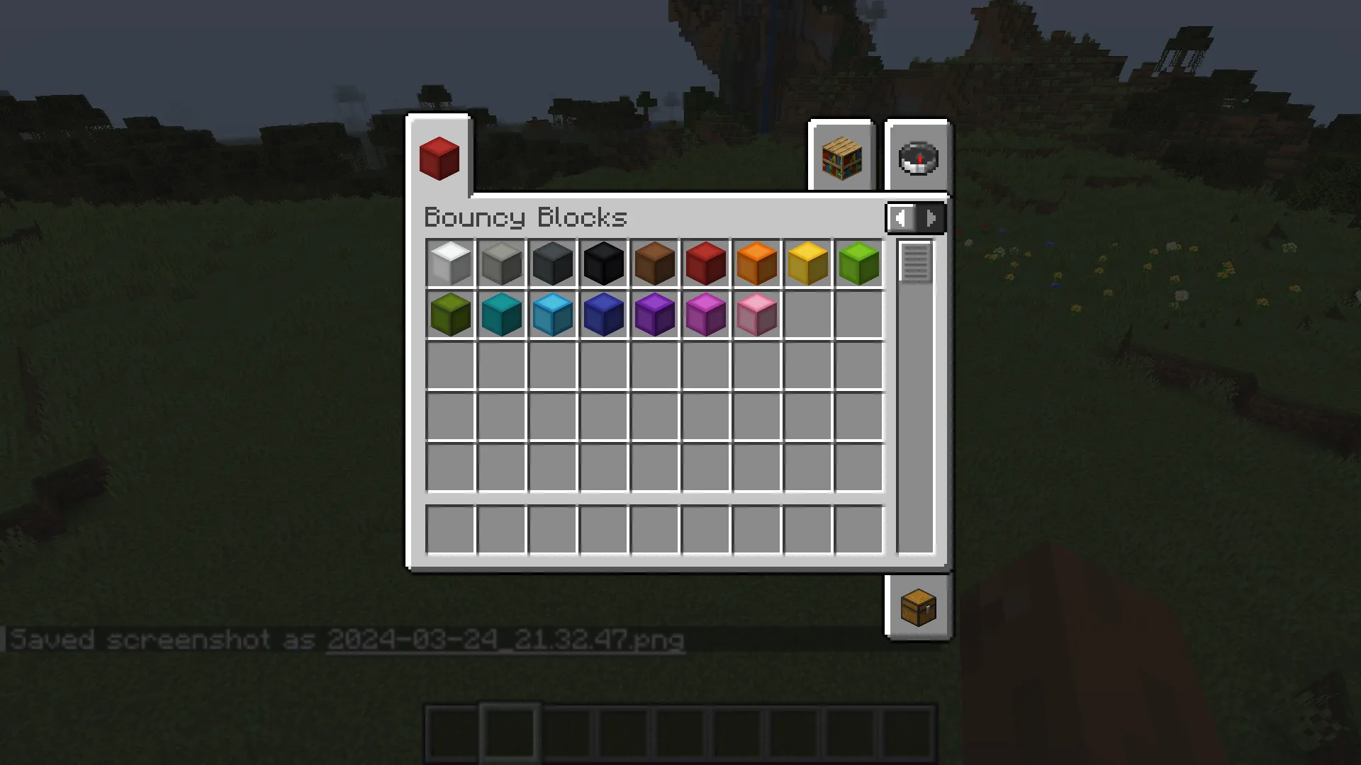 Bouncy Blocks - Fabric — скриншот 1 (Моды, Minecraft)