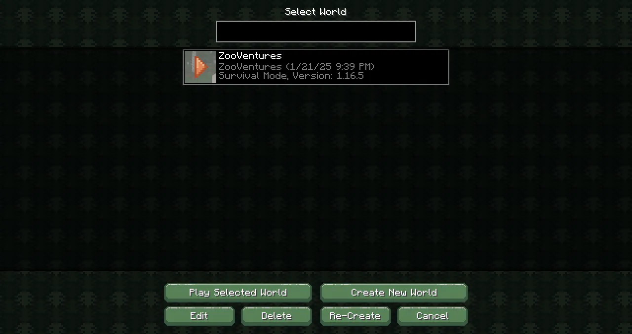 Nature's ZooVentures GUI, Текстуры, Minecraft