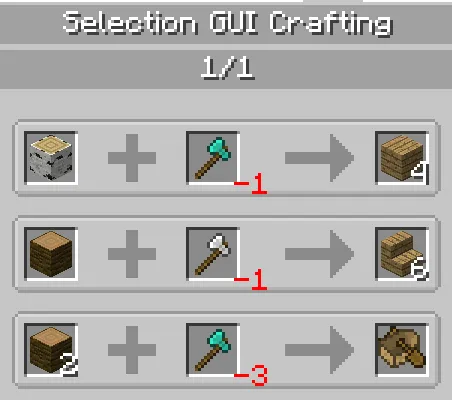 Selection GUI Crafting, Моды, Minecraft