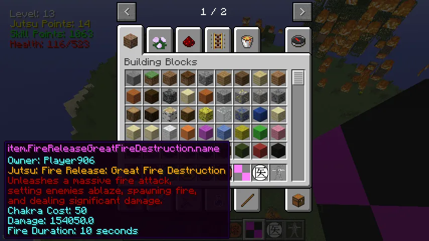 Naruto Anime Mod Extended (hiatus) — скриншот 2 (Моды, Minecraft)