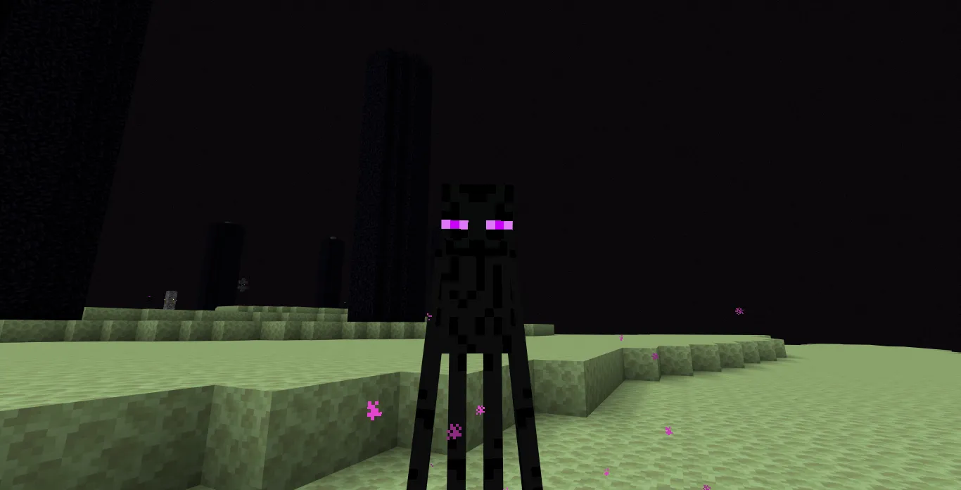 Purple Enderman Eyes — скриншот 1 (Текстуры, Minecraft)