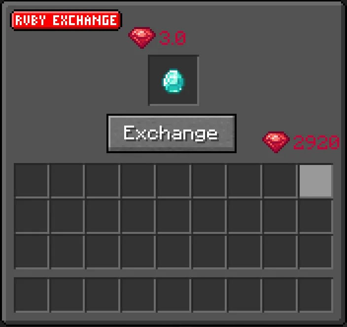 Ruby Exchange — скриншот 1 (Моды, Minecraft)