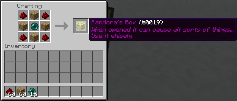 Pandora's Box, Плагины, Minecraft