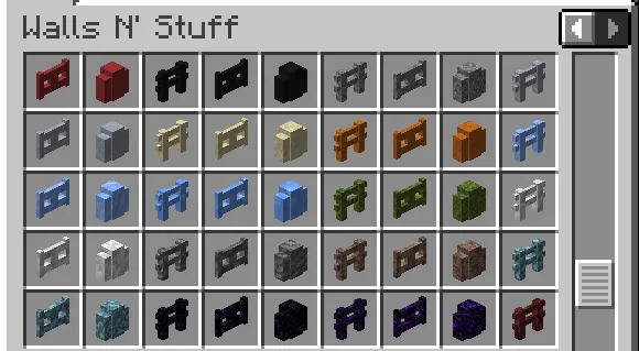 WallsNStuff, Моды, Minecraft