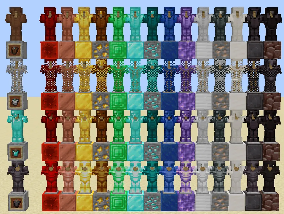 Pricey's Trims Plus, Текстуры, Minecraft