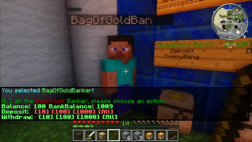 BagOfGold, Плагины, Minecraft