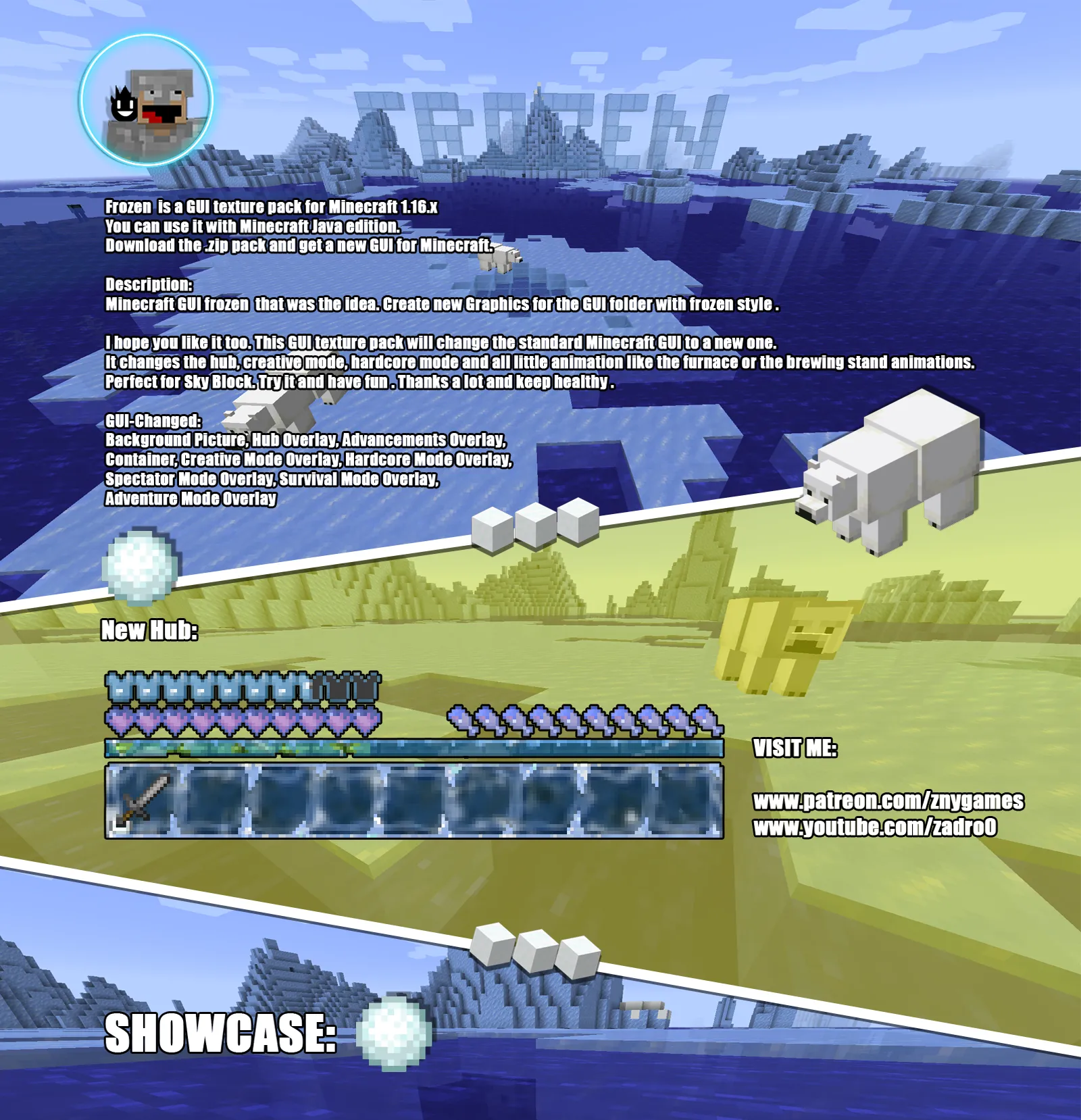 FROZEN, Текстуры, Minecraft