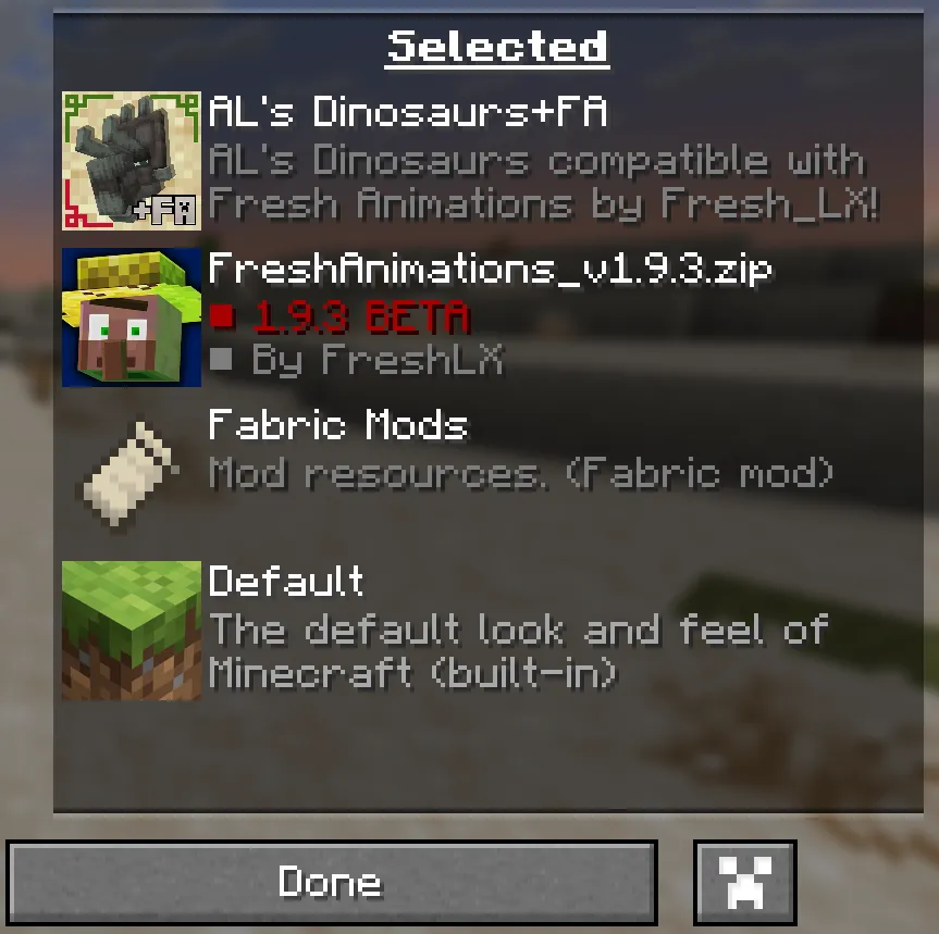 AL's Dinosaurs x Fresh Animations, Текстуры, Minecraft