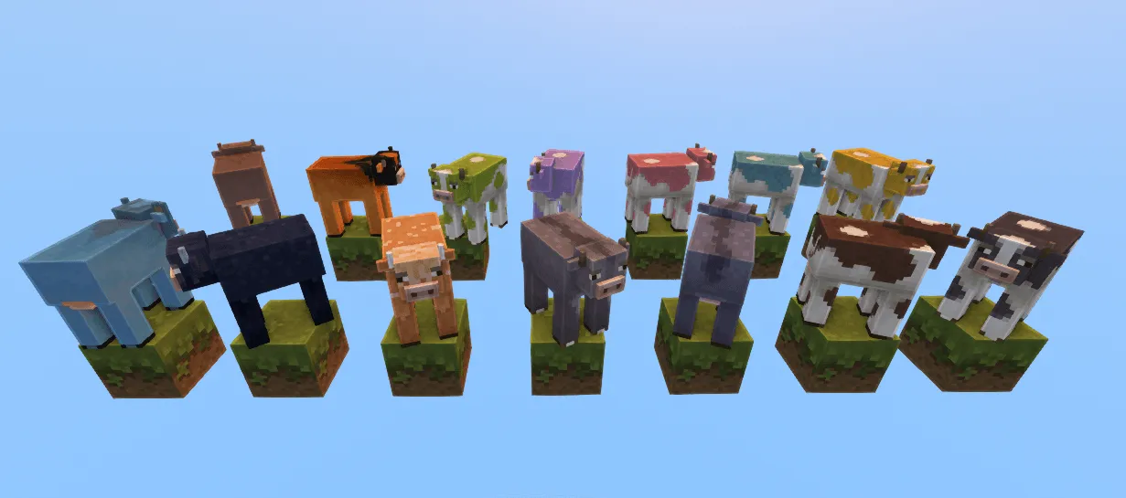 Mizuno's Cow Variants — скриншот 2 (Текстуры, Minecraft)