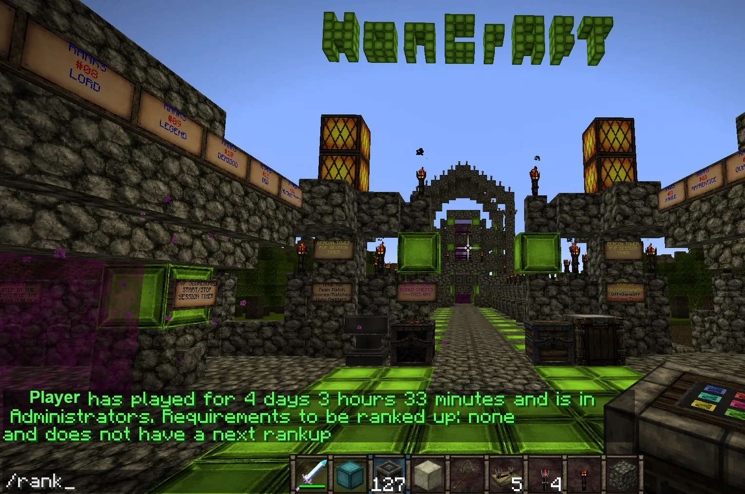 HonCraftRank — скриншот 1 (Плагины, Minecraft)