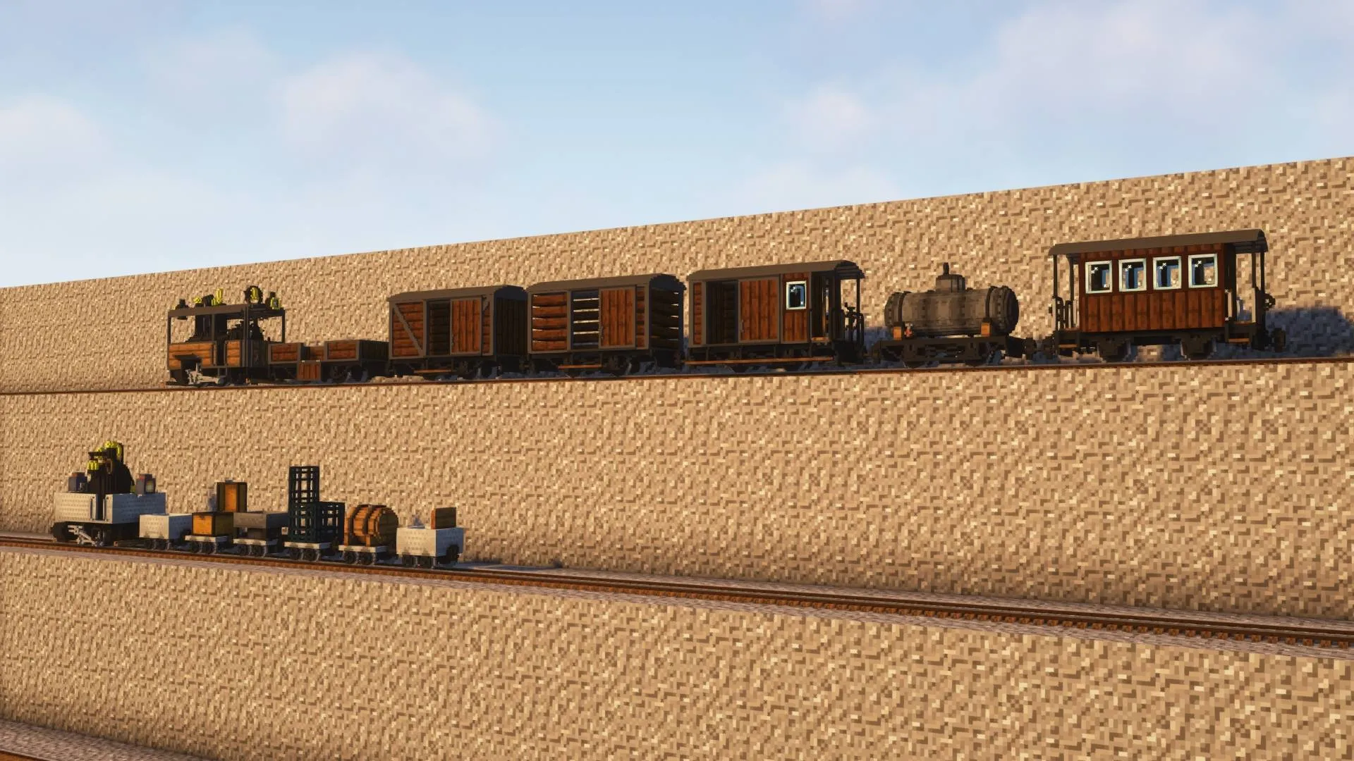 IR Voxel Realistic Minecart — скриншот 2 (Аддоны, Minecraft)