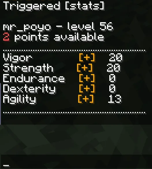 Lvl Stats, Дата-паки, Minecraft