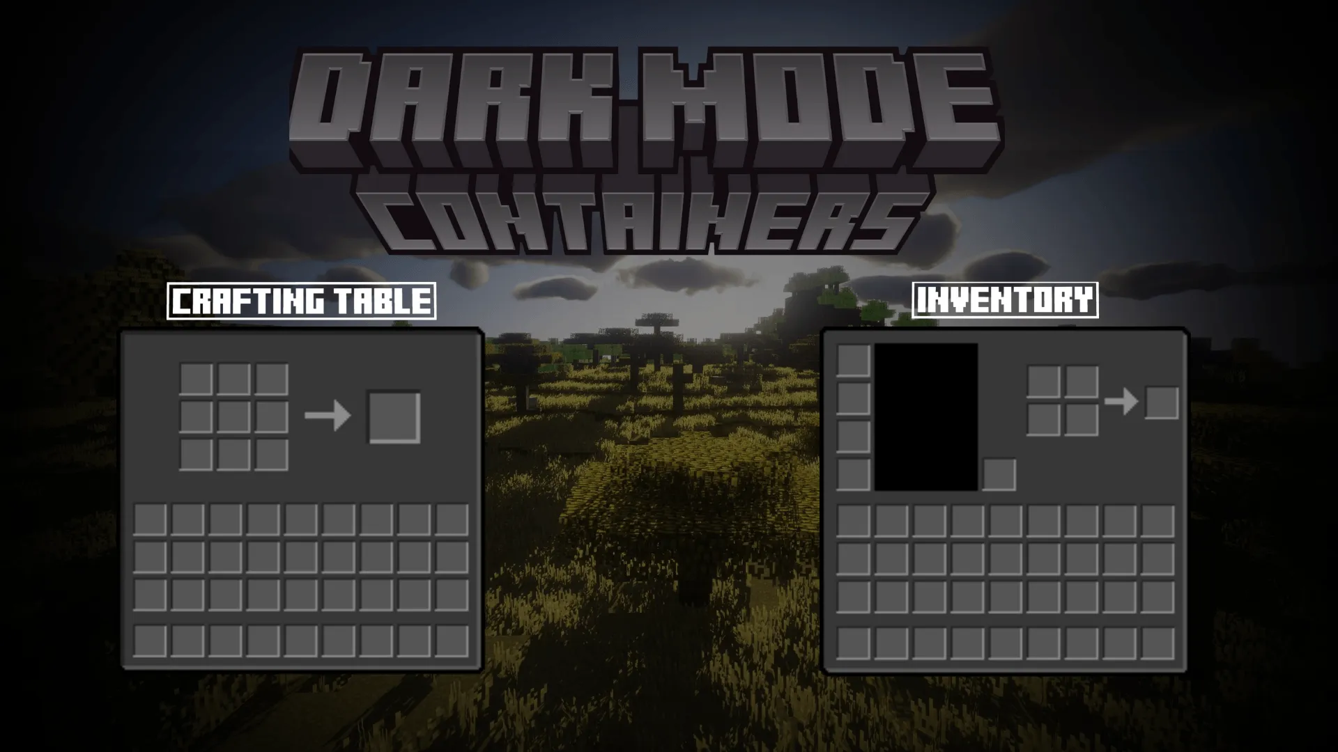 Dark Mode Containers v1, Текстуры, Minecraft