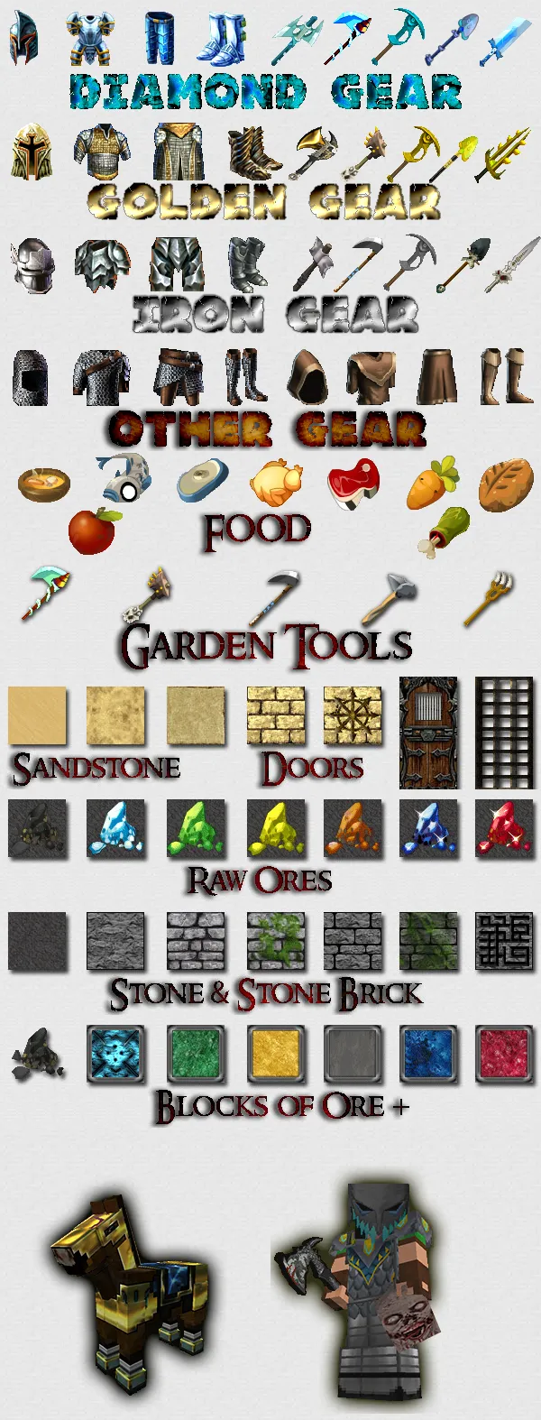 Elements RPG 64x64 W/Soundpack — скриншот 7 (Текстуры, Minecraft)