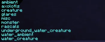 EntityExporter, Моды, Minecraft