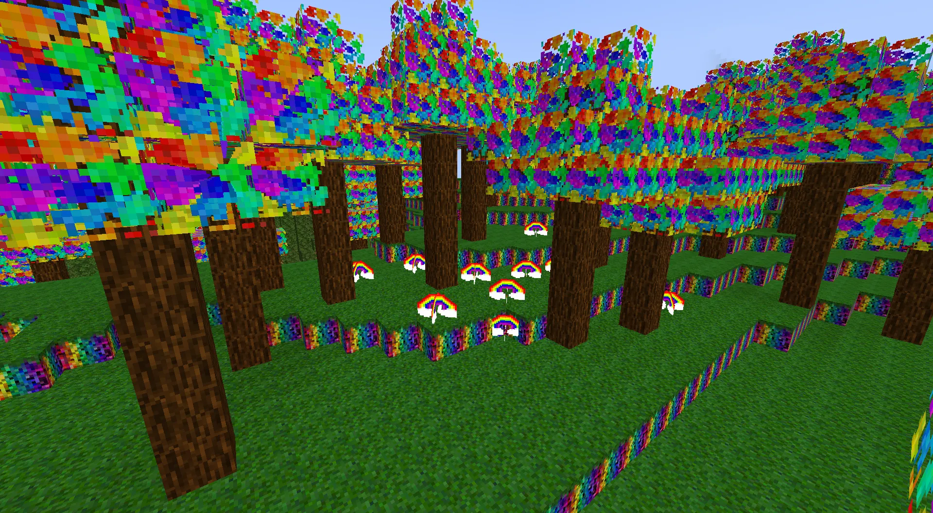 Rainbow Forest and Bleeding Forest Biomes, Моды, Minecraft